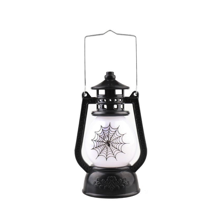 Halloween Decoration Vintage Hanging LED Light Lamp Portable Ghost Spider Nightlight For Haunted House Props Home Party Decor