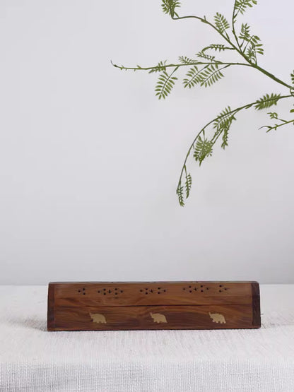 Sandal Wood Ebony Incense Box Joss-stick Base Incense Holder (Retail Price £28.61)