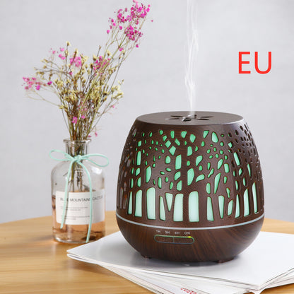 Room essential oil aroma diffuser hollow colorful ultrasonic humidifier