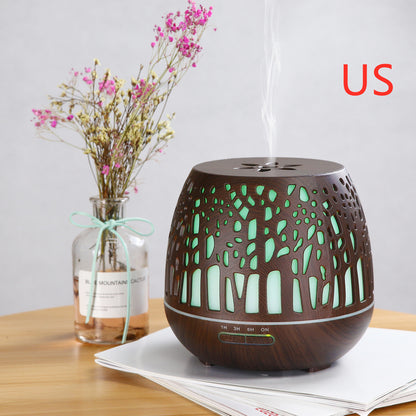 Room essential oil aroma diffuser hollow colorful ultrasonic humidifier