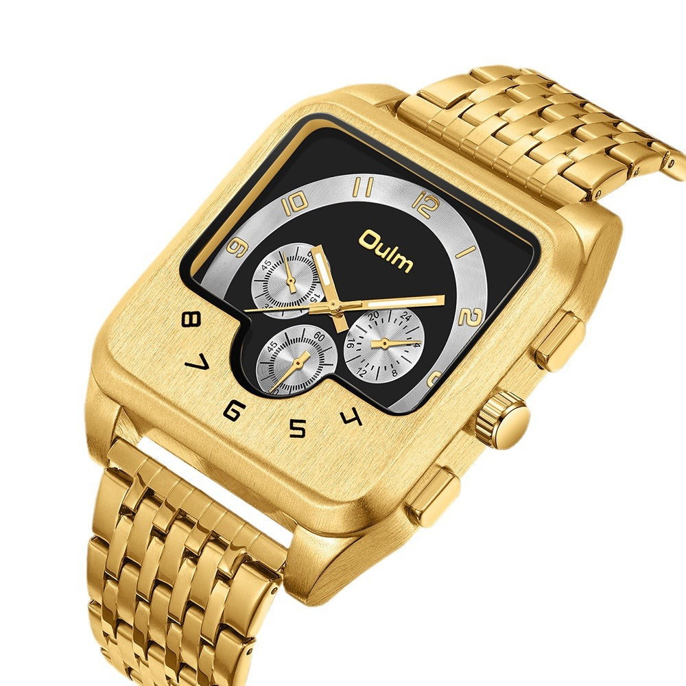 Gold Men's Watch Square Quartz (RRP 83.98p)