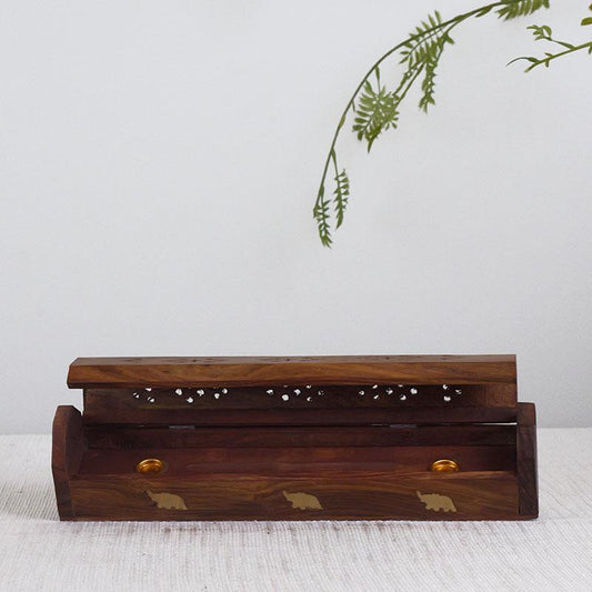 Sandal Wood Ebony Incense Box Joss-stick Base Incense Holder (Retail Price £28.61)