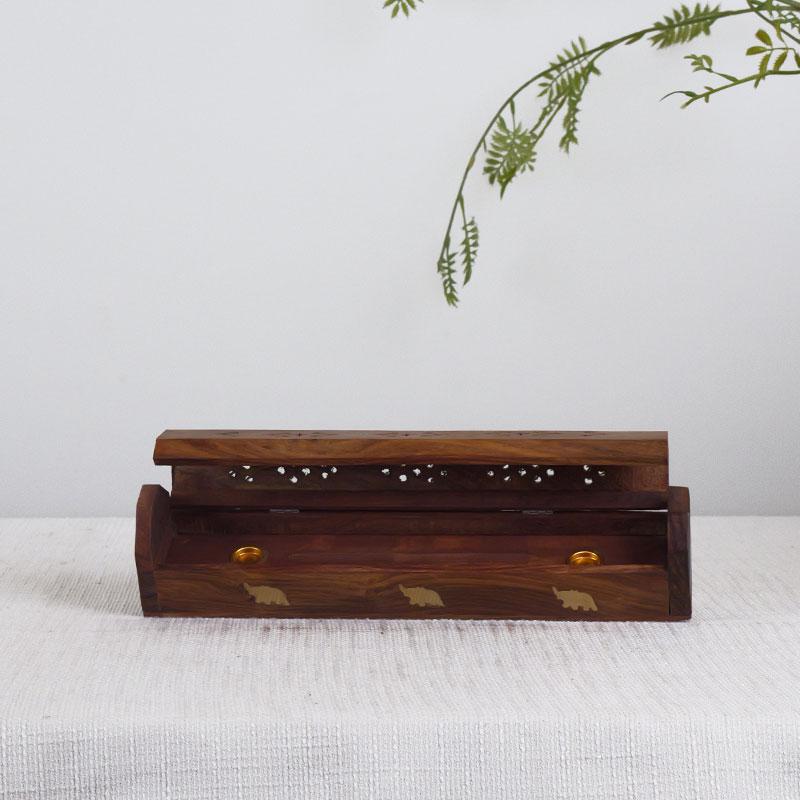 Sandal Wood Ebony Incense Box Joss-stick Base Incense Holder (Retail Price £28.61)