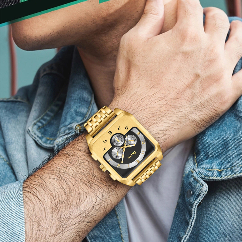 Gold Men's Watch Square Quartz (RRP 83.98p)